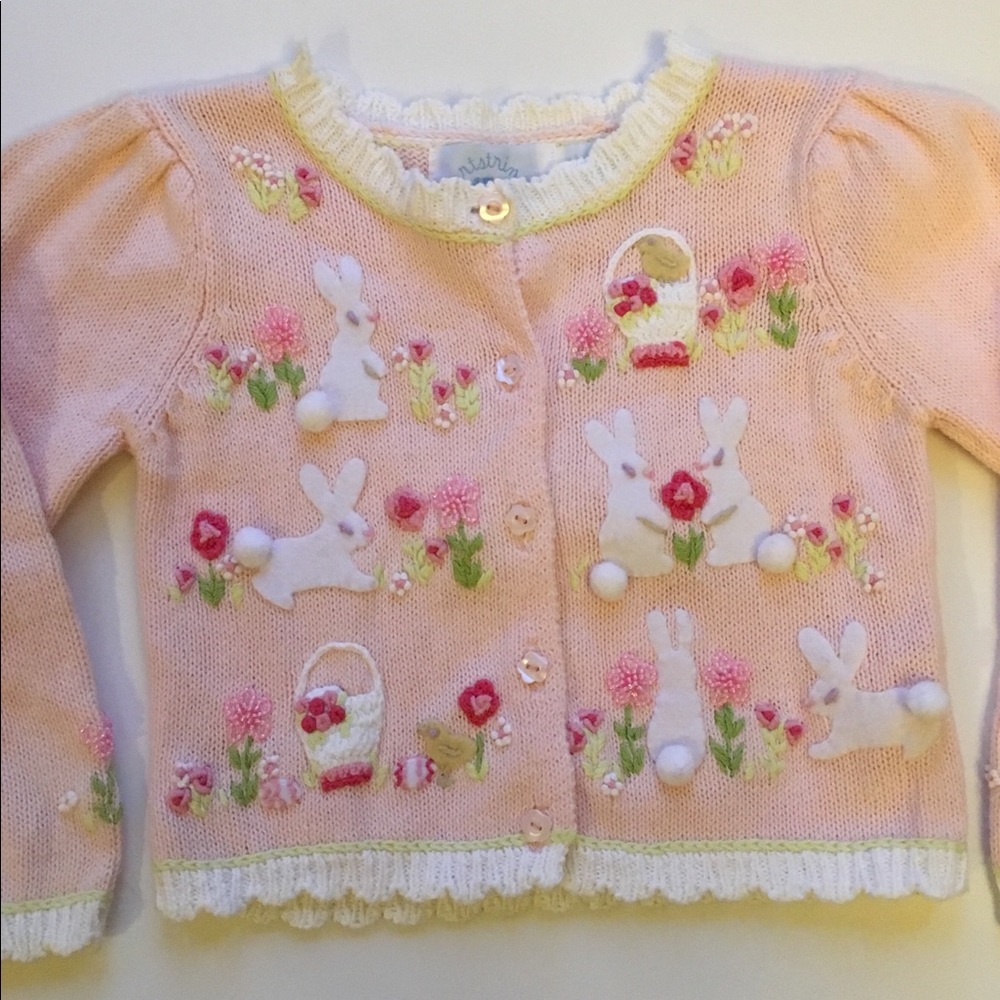 Heartstrings baby EUC perfect for Easter cardigan